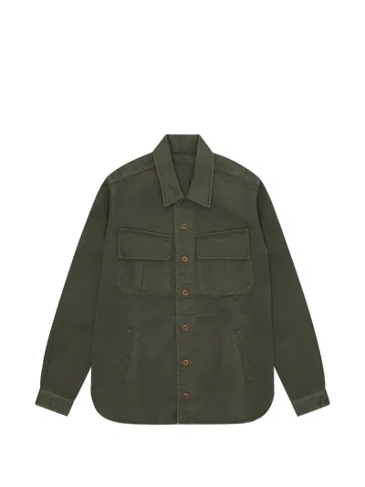 Fortela Meckongt Front-pockets Overshirt In Green