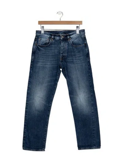 Pre-owned Fortela Mid-rise Straight Leg Jeans In Blue