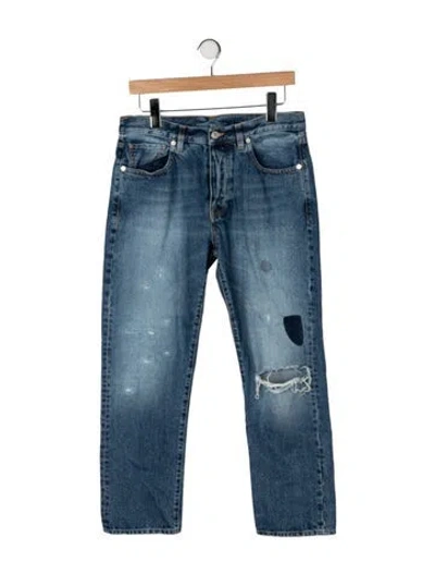 Pre-owned Fortela Mid-rise Straight Leg Jeans In Blue