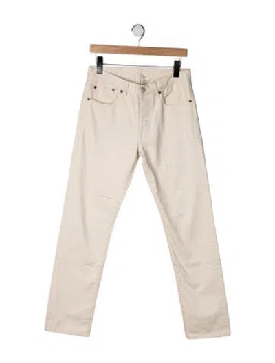 Pre-owned Fortela Mid-rise Straight Leg Jeans In Neutrals