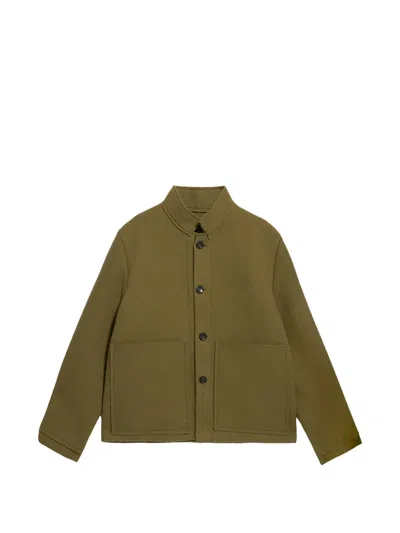 Fortela Miller Short Virgin Wool Jacket In Green