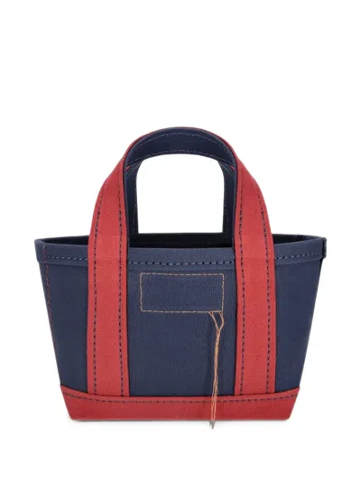 Fortela Mini Aly Canvas Tote Bag In Blue