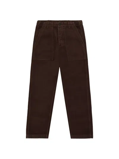Fortela Newfatigue Moleskin Fatigue Trousers In Brown