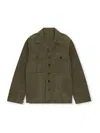 Fortela Moss Green Waxed Oversized Shirt In Multi