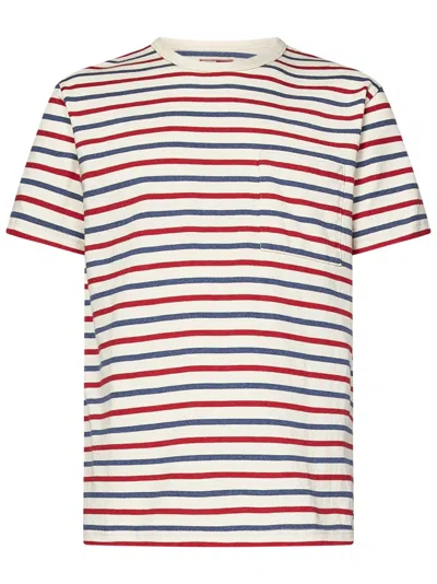 Fortela Multicolored Striped T-shirt With Chest Pocket In Mullticolore