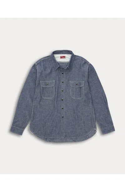 Fortela Nakota Japan Chambray Shirt In Blue