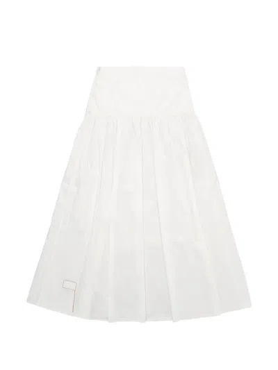 Fortela Naomi Pleated Poplin Skirt In White