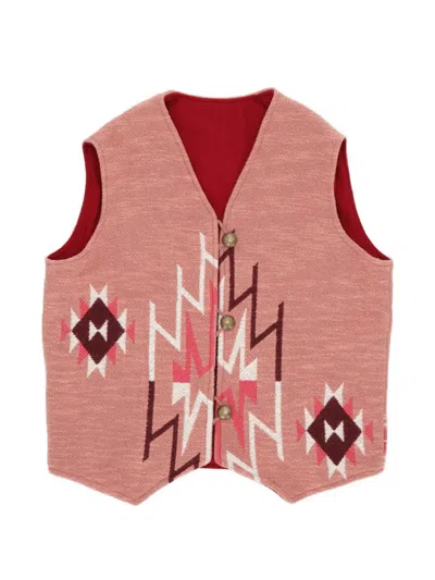 Fortela Native Pattern Vest In Pink