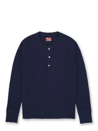 Fortela Navy Blue Henley Sweater