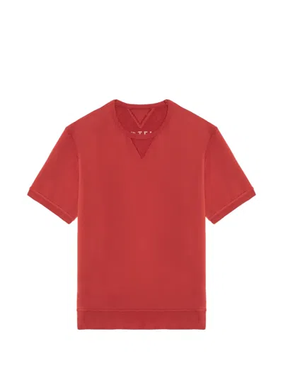 Fortela Ohio Brushed Jersey Short Sleeve Sweatshirt In Purple