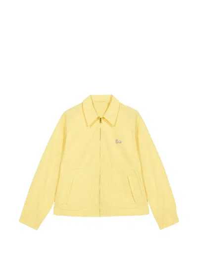 Fortela Patch Pocket Bomber Jacket In Yellow