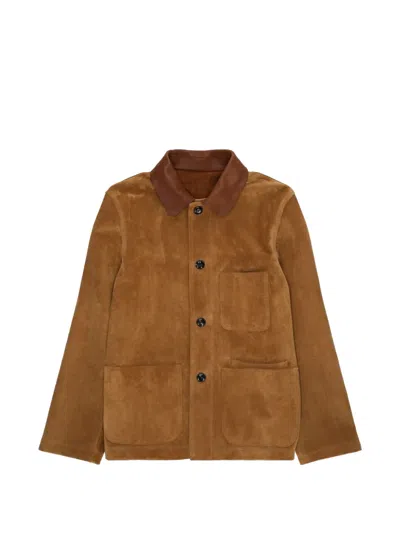 Fortela Patch-pocket Jacket In Brown