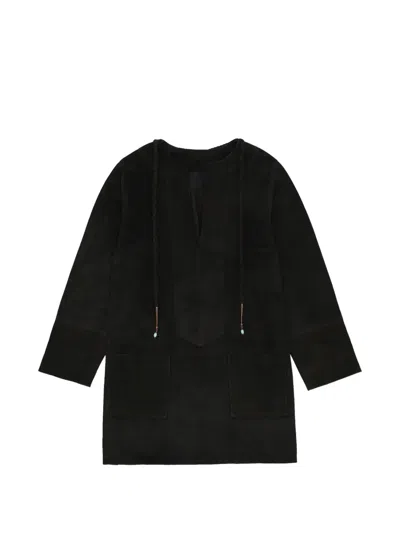 Fortela Patch-pocket Mini Dress In Black