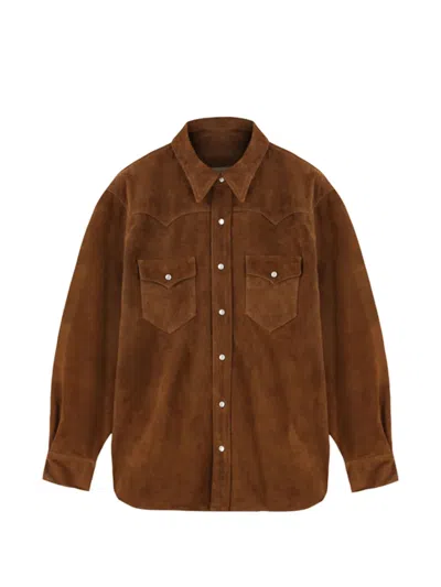 Fortela Patch-pocket Shirt In Brown
