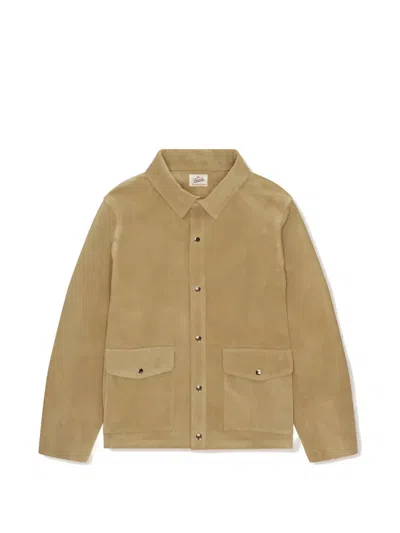 Fortela Patch-pocket Suede Jacket In Green