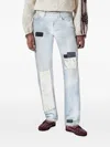 Fortela Patchwork-detail Regular Jeans In Multi