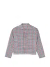 Fortela Peter Vichy Check Cotton Overshirt In Blue