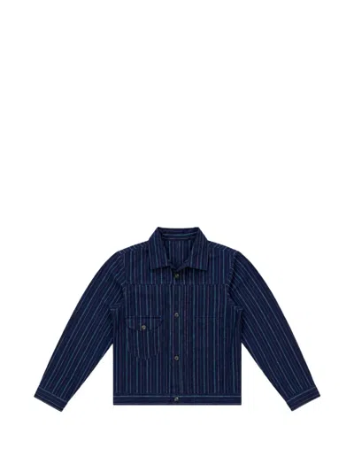 Fortela Pouce Cycletop Striped Jacket In Blue