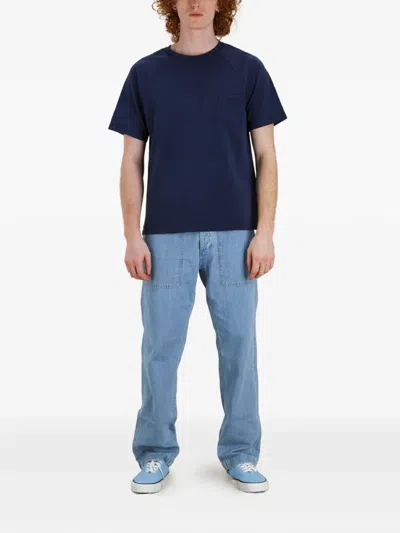 Fortela Raglan Pocket T-shirt In Blue