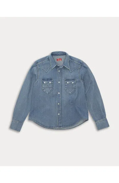 Fortela Redford Japan Denim Texan Shirt For Women In Blue