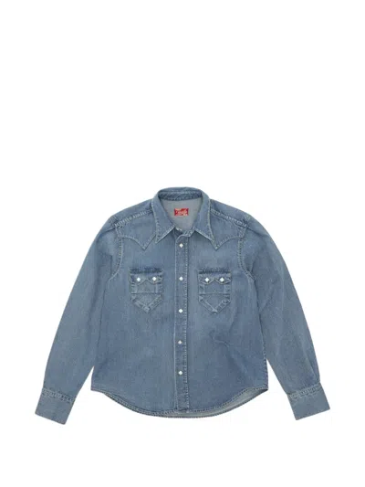 Fortela Redford Western Denim Shirt In Blue