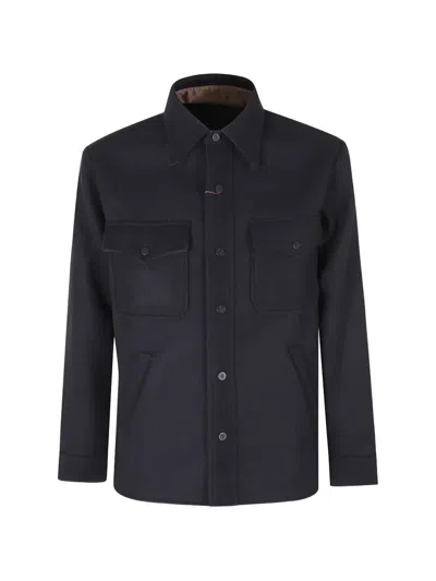 Fortela Ringo Button-up Shirt Jacket In Black