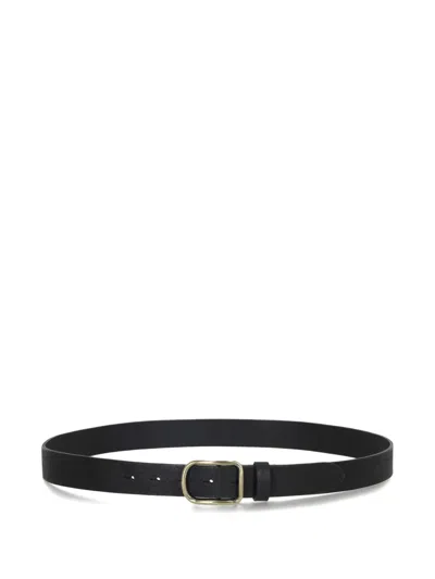 Fortela Robert Leather Belt In Black