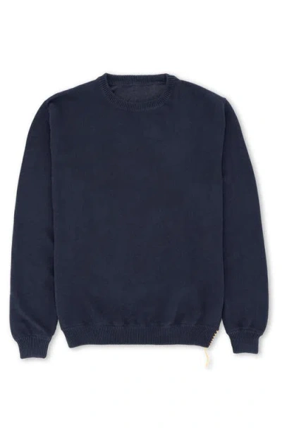 Fortela Rover Ribbed Crew-neck Sweater In Blue