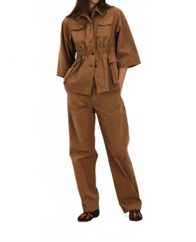 Fortela Saharian Cotton Jacket In Cacao In Brown