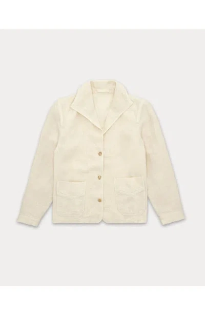 Fortela Scotland Classic Linen Jacket In Blue