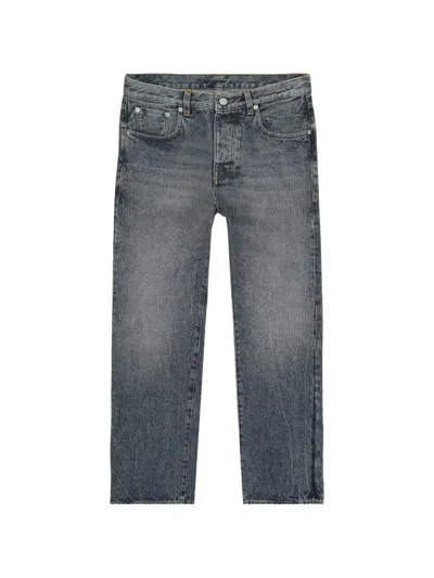 Fortela Selvedge Denim Five Pocket Jeans In Gray