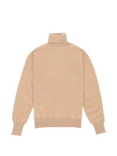 Fortela Shannon High Neck Jumper In Brown