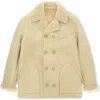 Fortela Shearling Double Breasted Jacket In Brown