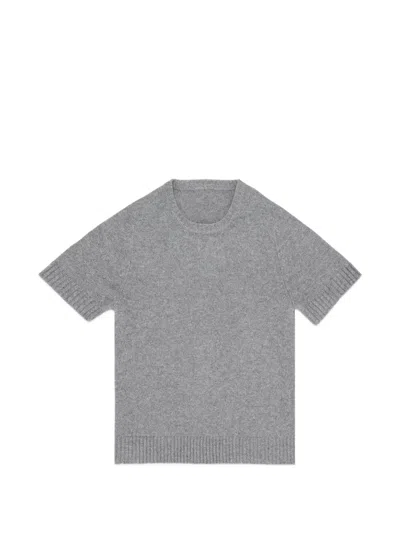 Fortela Short Sleeve Cashmere Jumper In Gray