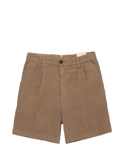 Fortela Side-pocket Button-fastening Shorts In Brown