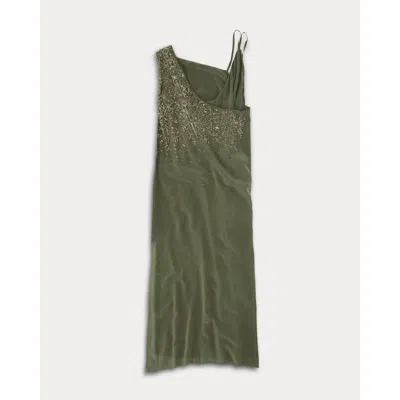 Fortela Silk Crepe Dress In Green