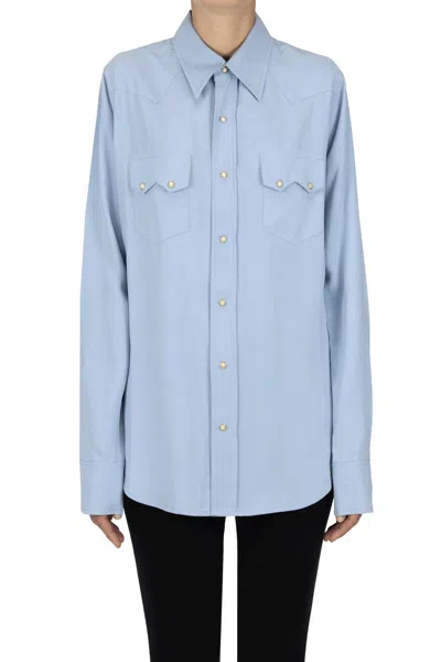 Fortela Silk Shirt In Blue