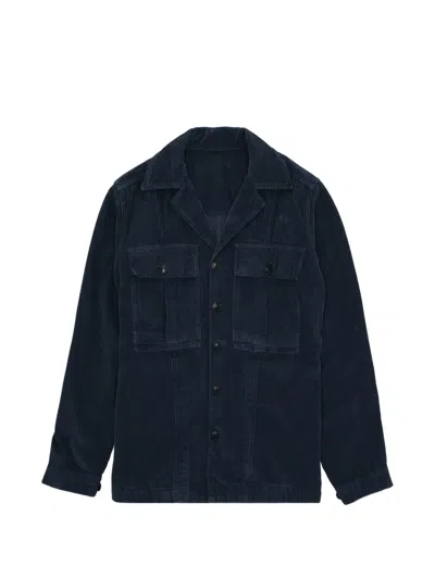 Fortela Solomon Corduroy Overshirt In Blue