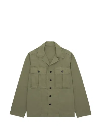 Fortela Solomon Flap-pocket Shirt Jacket In Gray