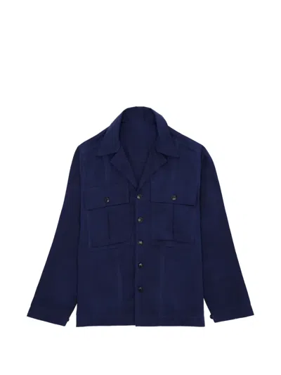 Fortela Solomont Pockets Shirt In Blue