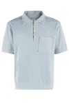 Fortela Zip Up Sweatshirt With Polo Collar In Cgr Grey