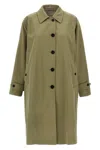 Fortela Multicolor Stanford Reversible Trench Coat In Green