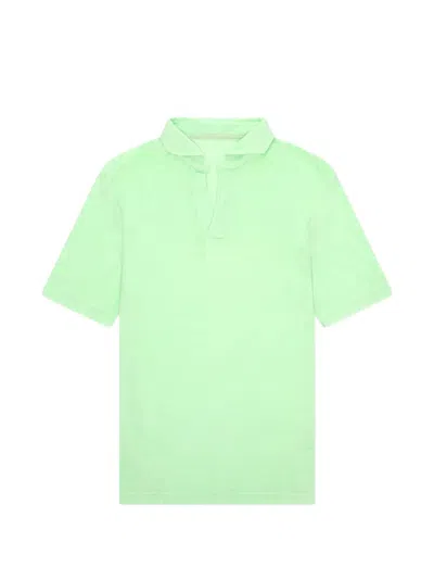 Fortela Sullivan Terry Cloth Jersey Polo In Green
