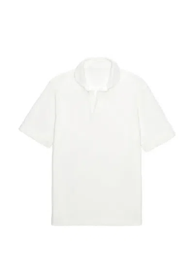 Fortela Sullivan Terry Cloth Jersey Polo In White