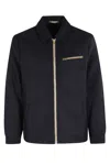 Fortela Superfine Wool Zipper Jacket In Blue