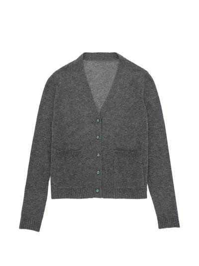 Fortela Sveva Patch-pocket Cardigan In Gray