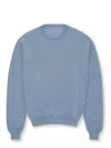 Fortela Crew Neck Sweater In Soft Light Blue Cotton In Blue
