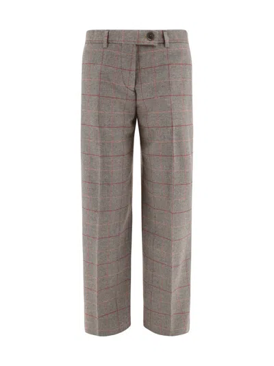Fortela Checked Tailored Trousers In Multicolour