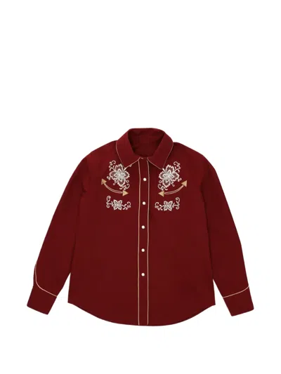 Fortela Taissa Embroidered Shirt In Red
