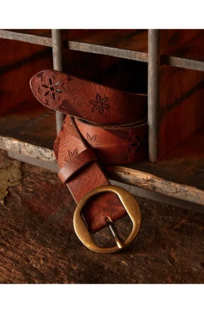 Fortela Tara Leather Belt In Brown